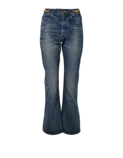 Celine Denim Flare Jeans, Cotton, Blue, UK8, 3*