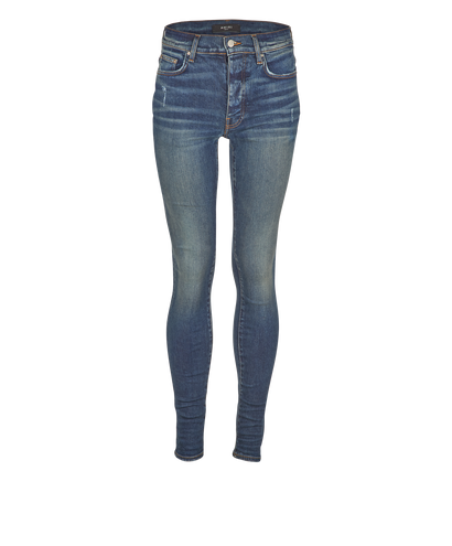 Amiri Slim Fit Jeans, &pound;220, Clothing, Blue, Denim, Front view
