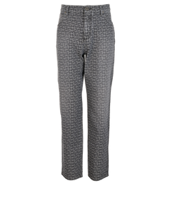 Balmain Monogram Straight Leg Jeans, Mens, Cotton, Black, Sz M, 3*