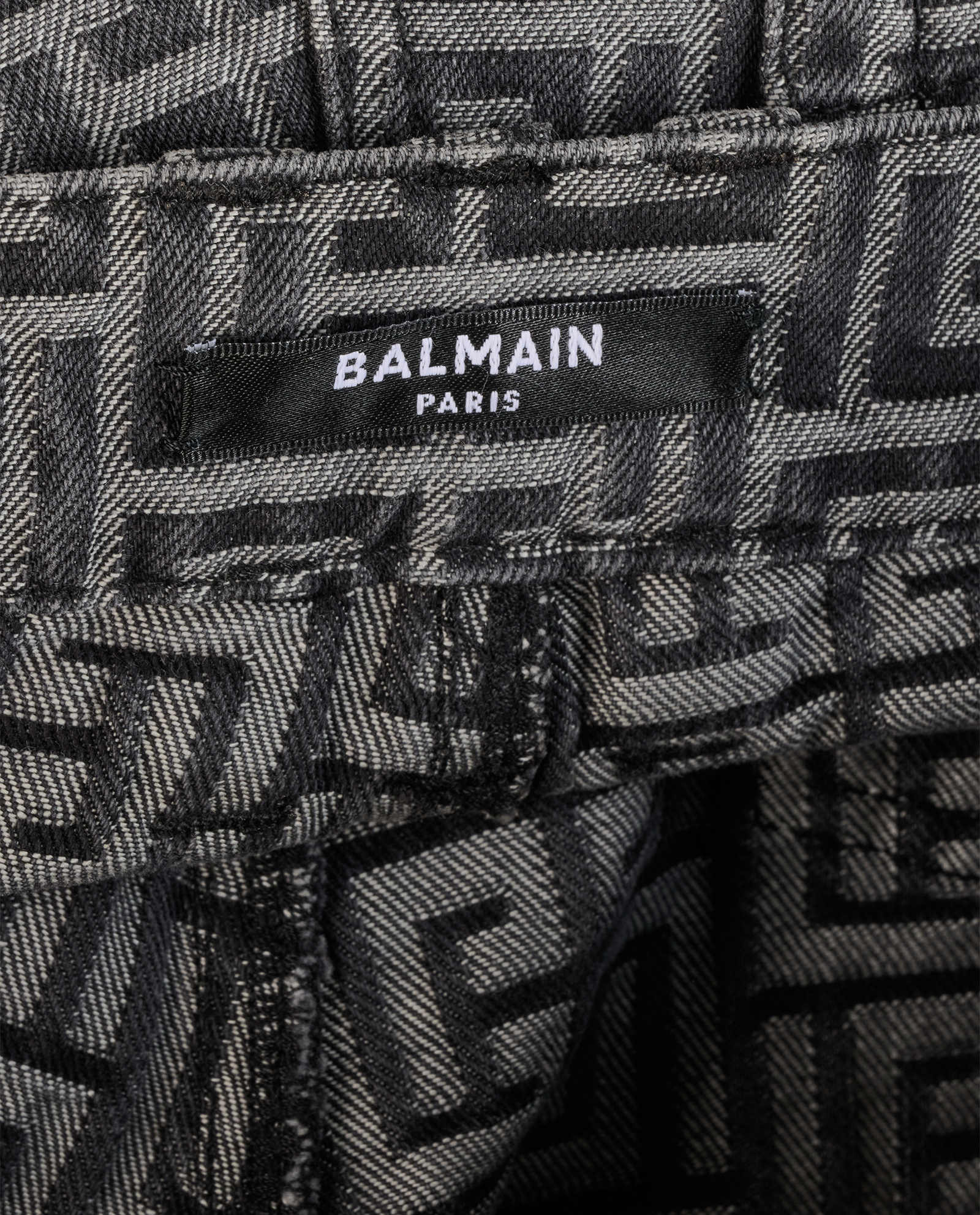 Balmain Monogram Straight Leg Jeans, &pound;350, Clothing, Black, Cotton, Other view
