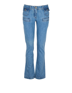 Chanel CC & Star Button Jeans, Cotton, Blue, UK 10, 3*