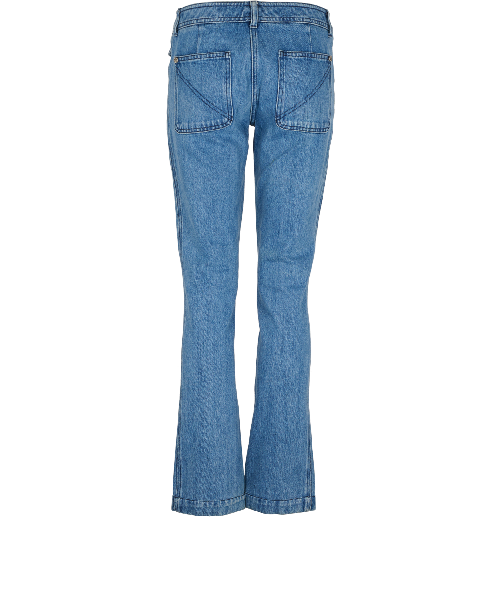 Chanel CC & Star Button Jeans, &pound;495, Clothing, Blue, Cotton, Back view