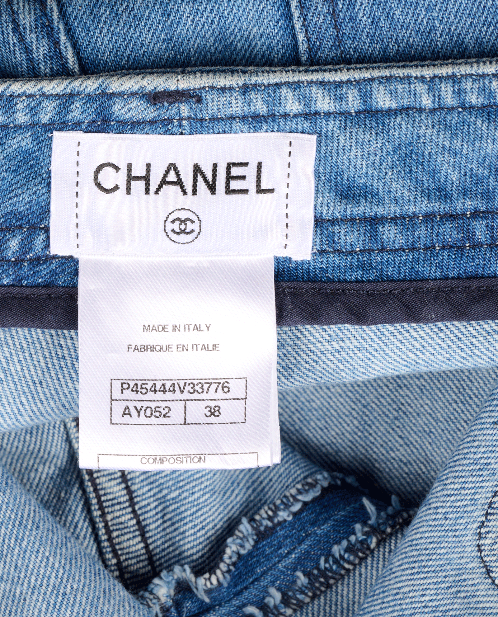Chanel CC & Star Button Jeans, &pound;495, Clothing, Blue, Cotton, Other view