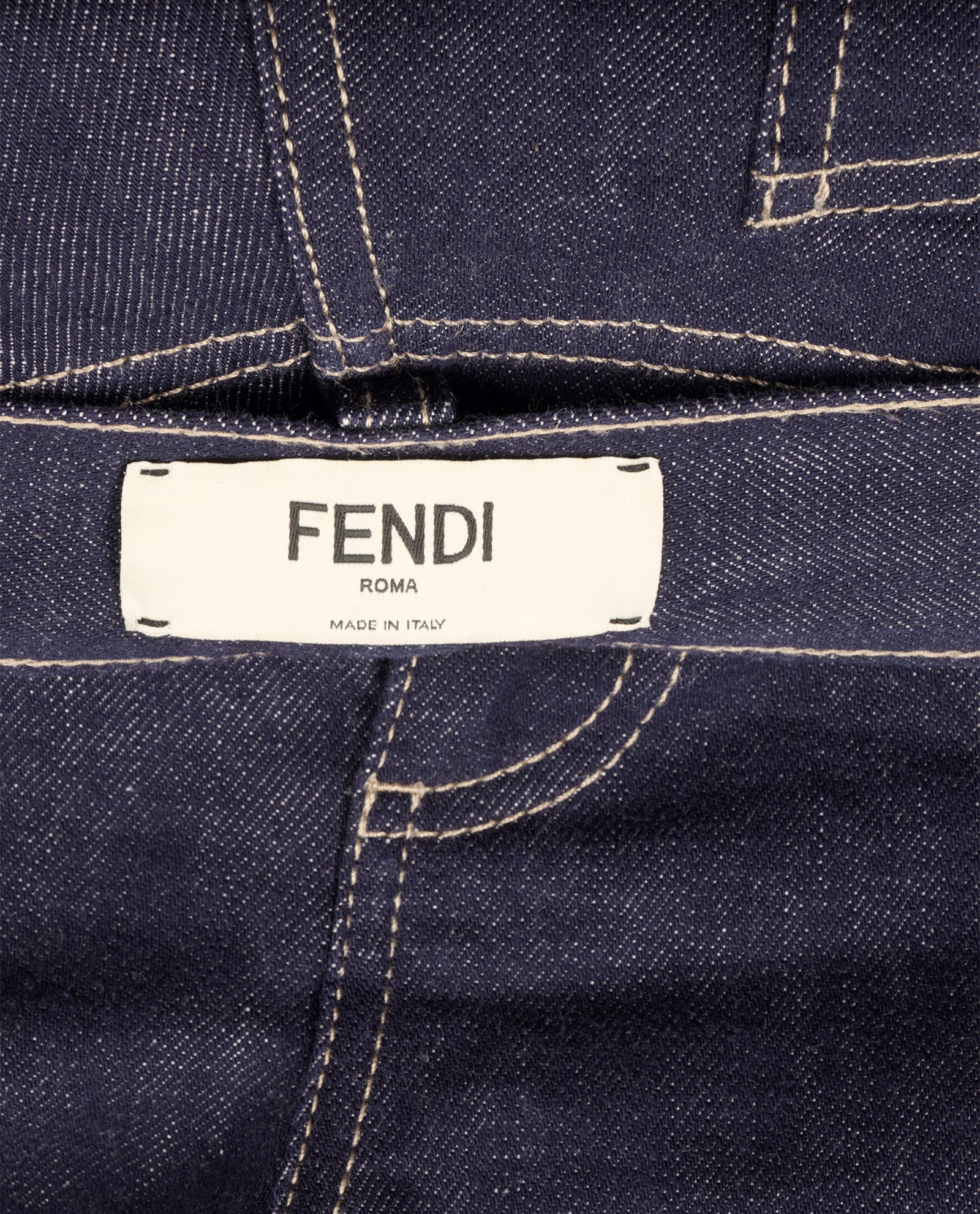 Fendi Zucca Panel Jeans, &pound;250, Clothing, Blue, Cotton, Other view