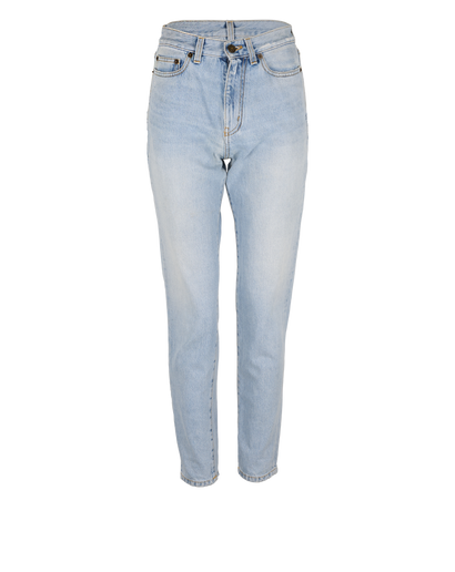 Saint Laurent Carrot Fit Jeans, &pound;210, Clothing, Blue, Cotton, Front view