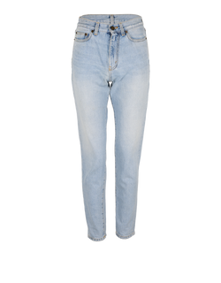 Saint Laurent Carrot Fit Jeans, Cotton, Blue, Sz S, 2*