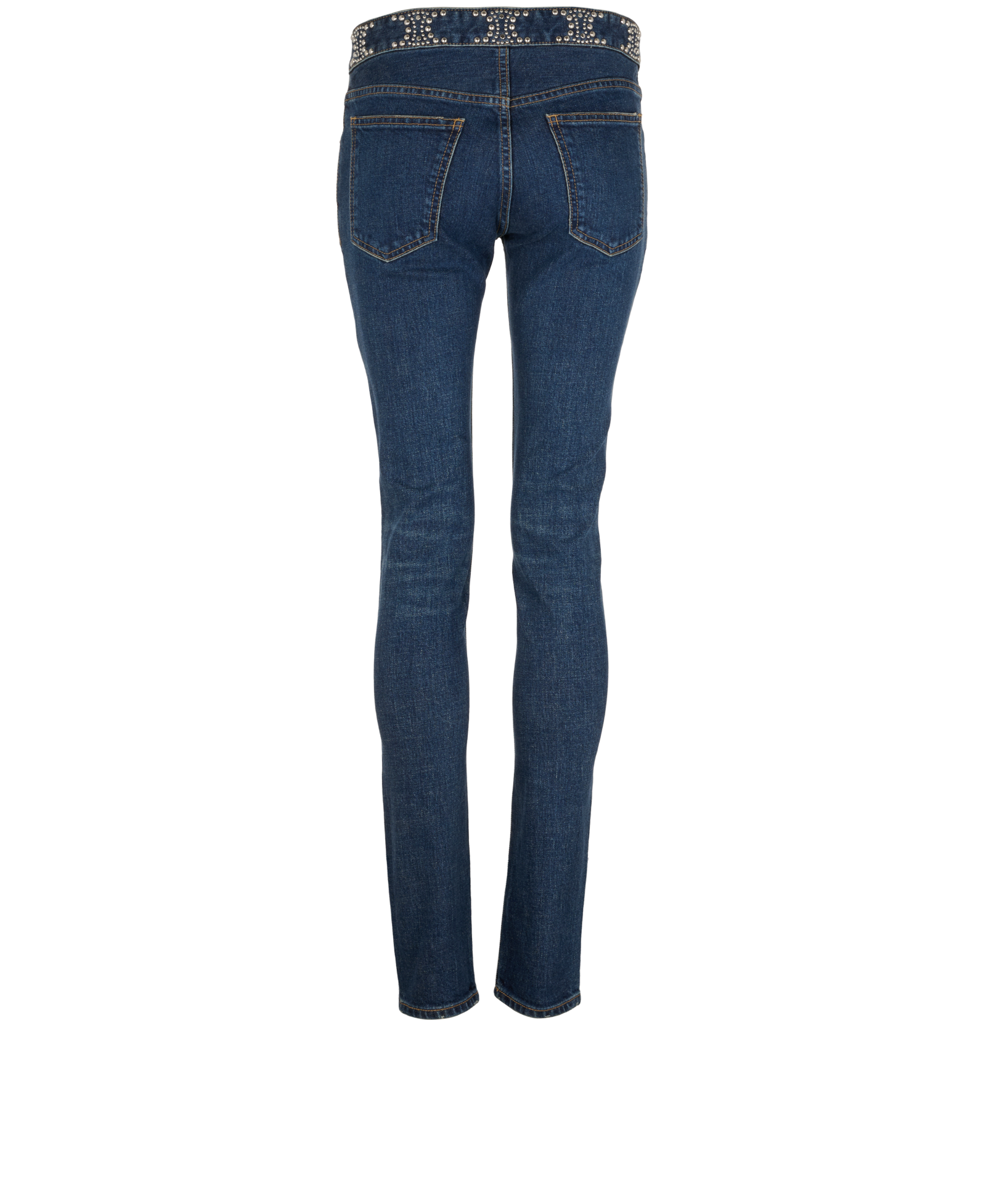 Celine Studded Waist Details Jeans, &pound;350, Clothing, Blue, Cotton, Back view