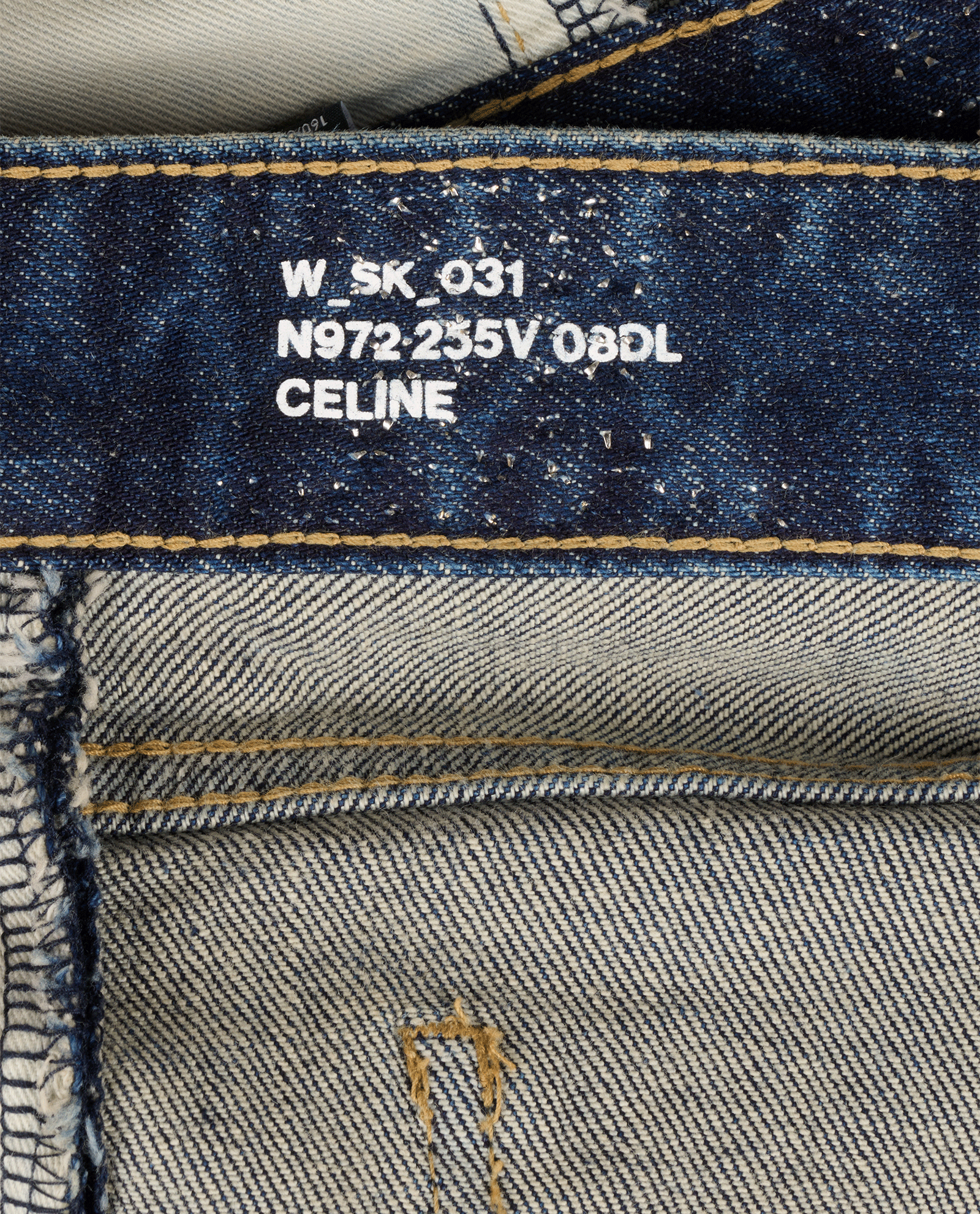 Celine Studded Waist Details Jeans, &pound;350, Clothing, Blue, Cotton, Other view