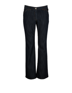 Dolce & Gabbana Logo-Plaque Straight Leg Jeans, Mens, Cotton, Blue, SzM,3*