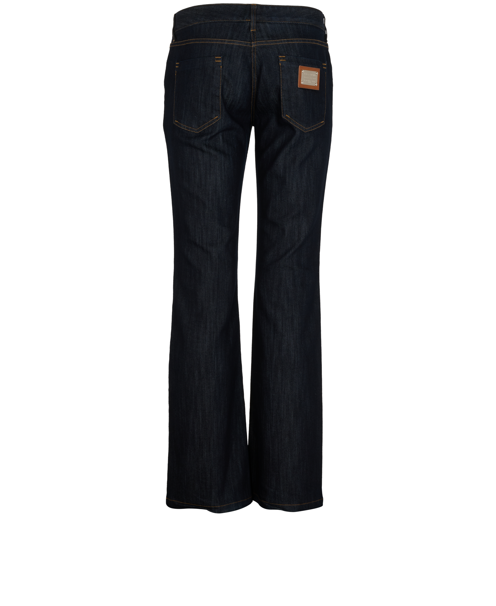 Dolce & Gabbana Logo-Plaque Straight Leg Jeans, &pound;110, Clothing, Blue, Cotton, Back view
