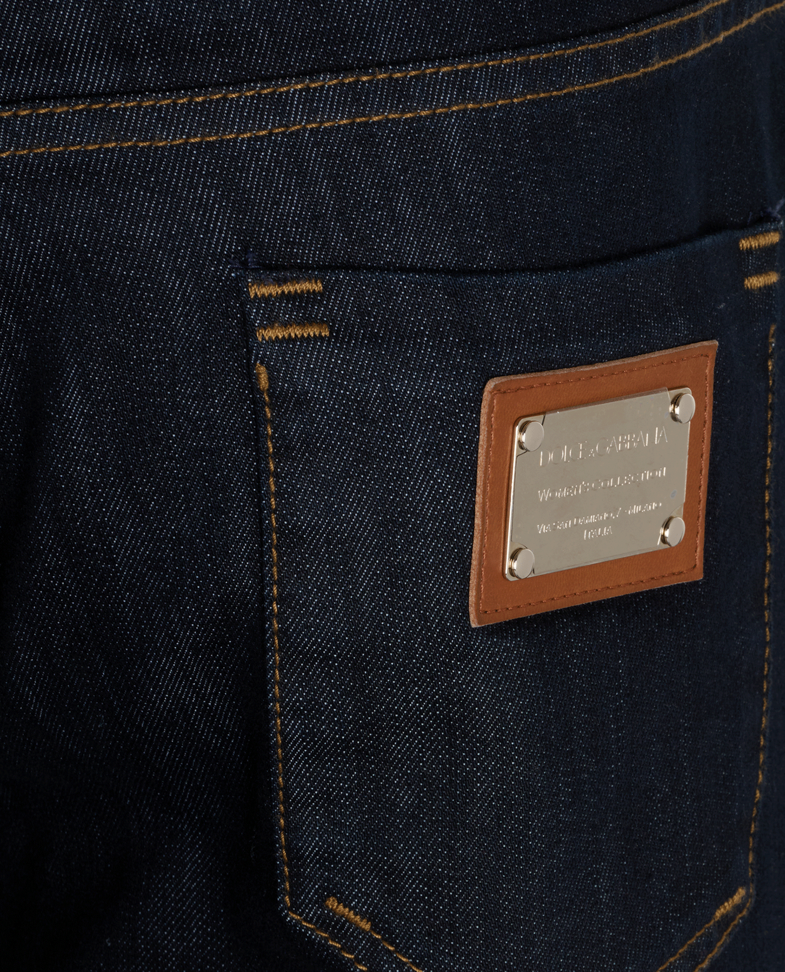 Dolce & Gabbana Logo-Plaque Straight Leg Jeans, &pound;110, Clothing, Blue, Cotton, Other view