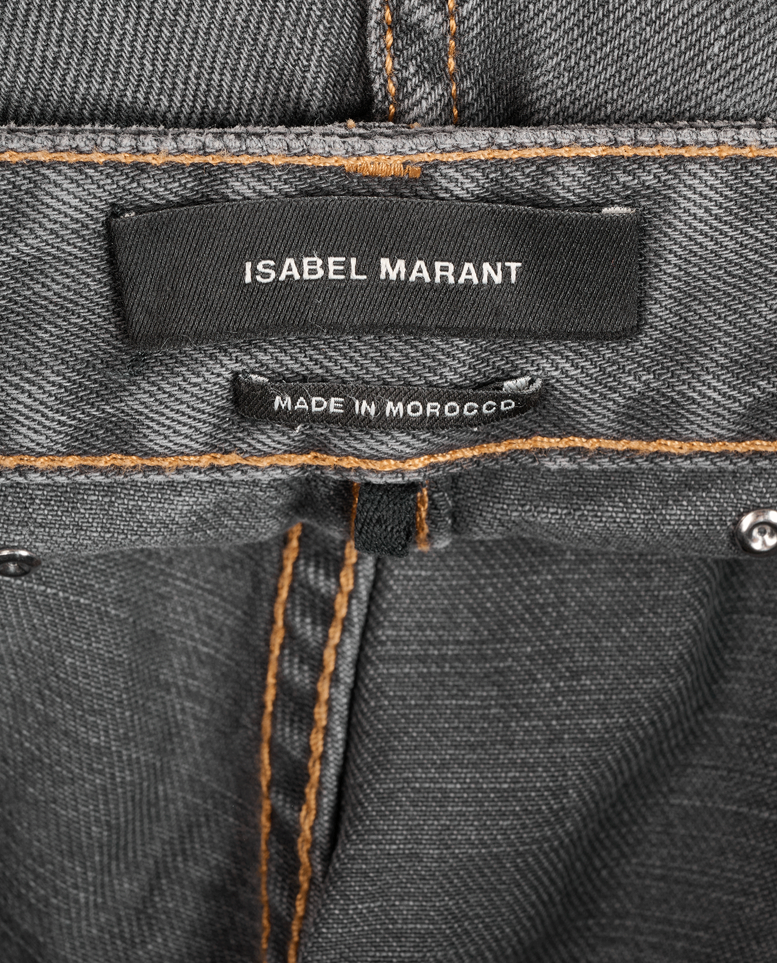 Isabel Marant Embellished Straight Jeans, &pound;350, Clothing, Black/Grey, Cotton, Other view