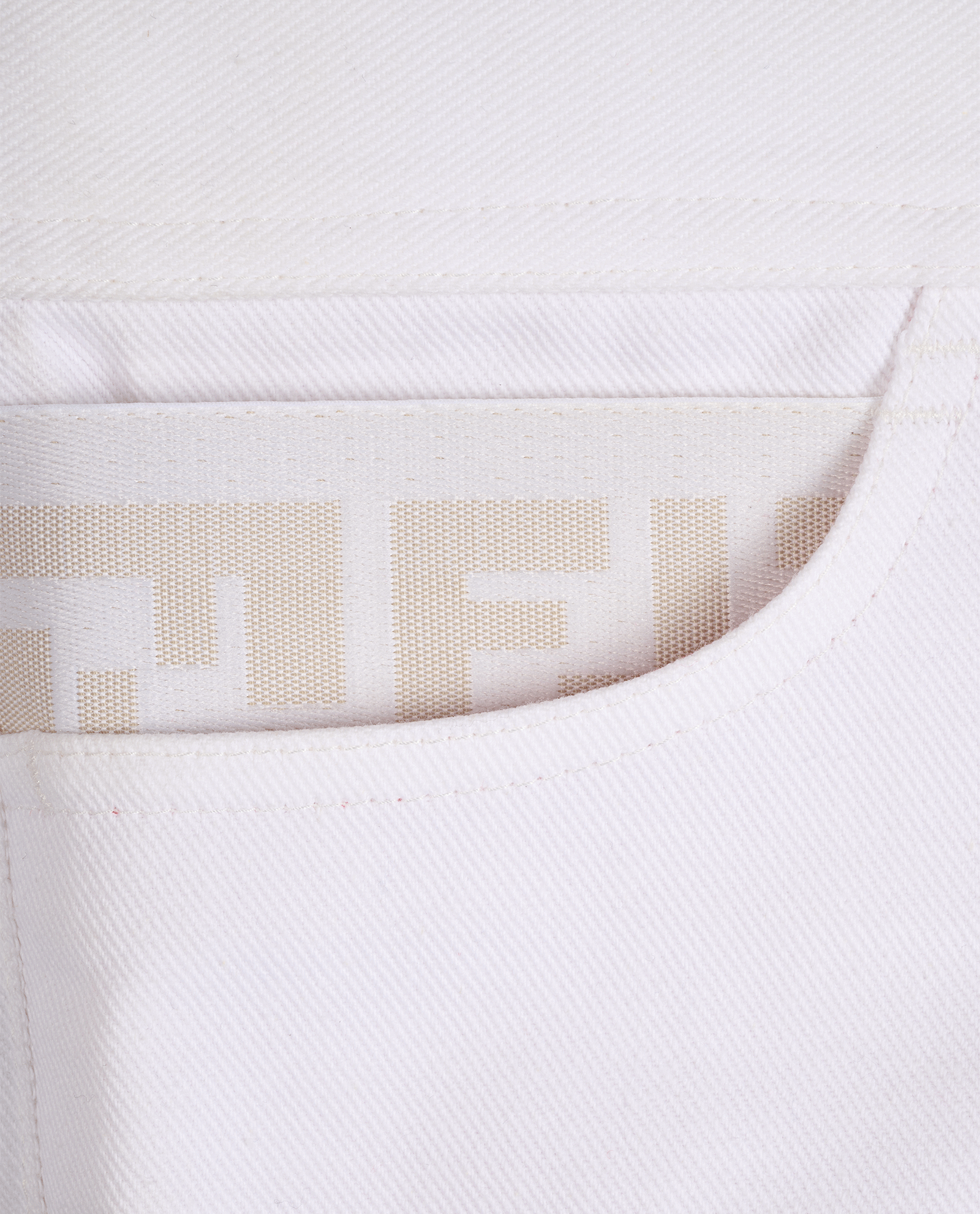 Fendi FF Jeans, &pound;90, Clothing, White, Cotton, Other view