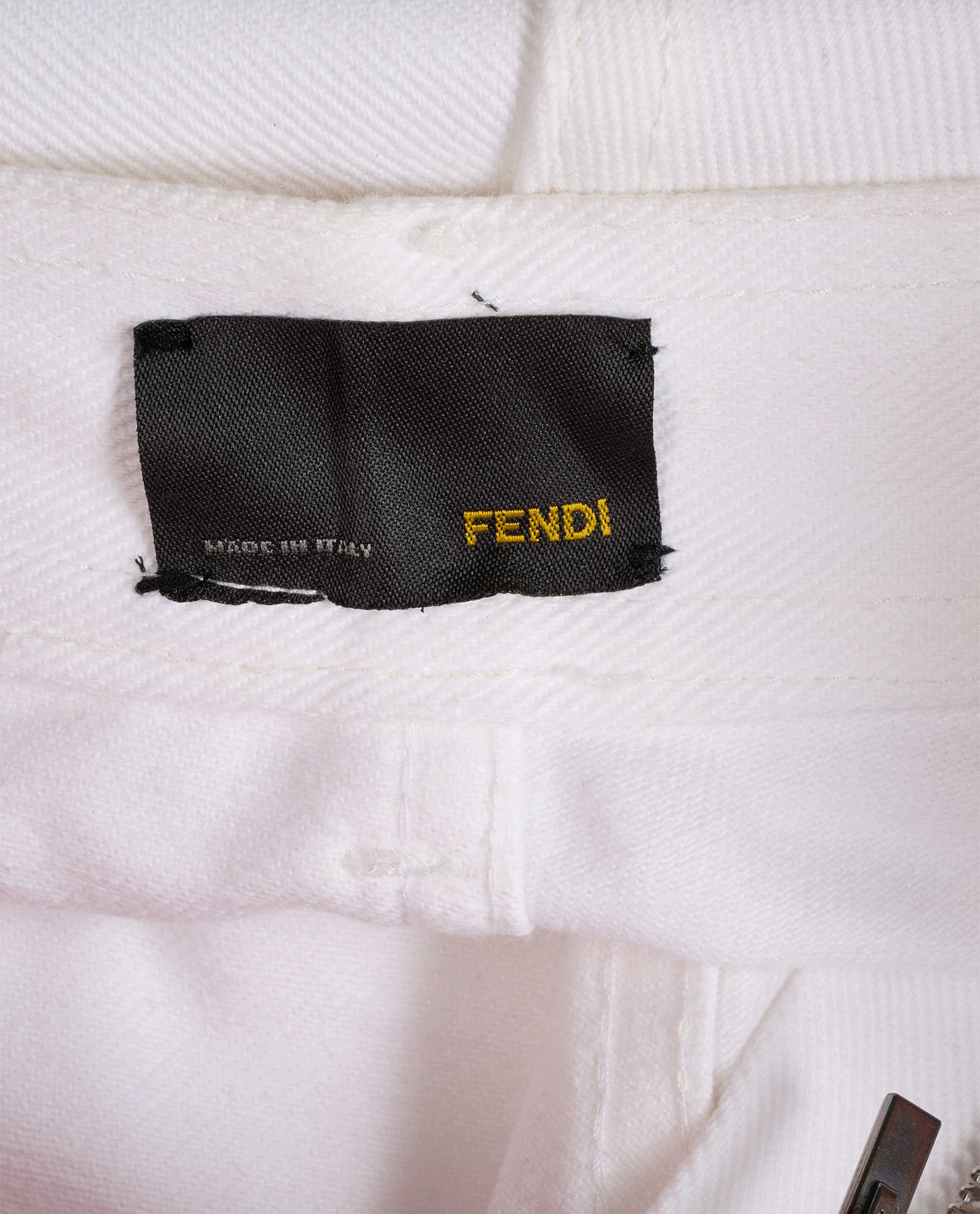 Fendi FF Jeans, &pound;90, Clothing, White, Cotton, Other view