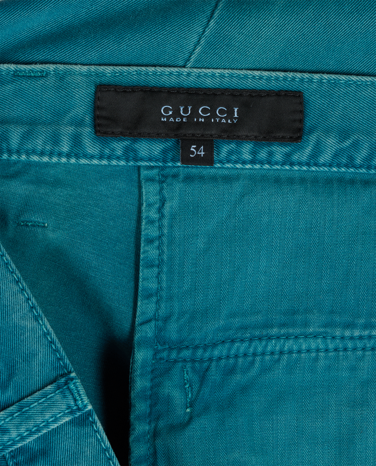 Gucci Logo Embroidered Straight Leg Chino, &pound;90, Clothing, Blue, Cotton, Other view