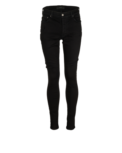 Amiri Distressed Skinny Jeans, &pound;220, Clothing, Black, Cotton, Front view