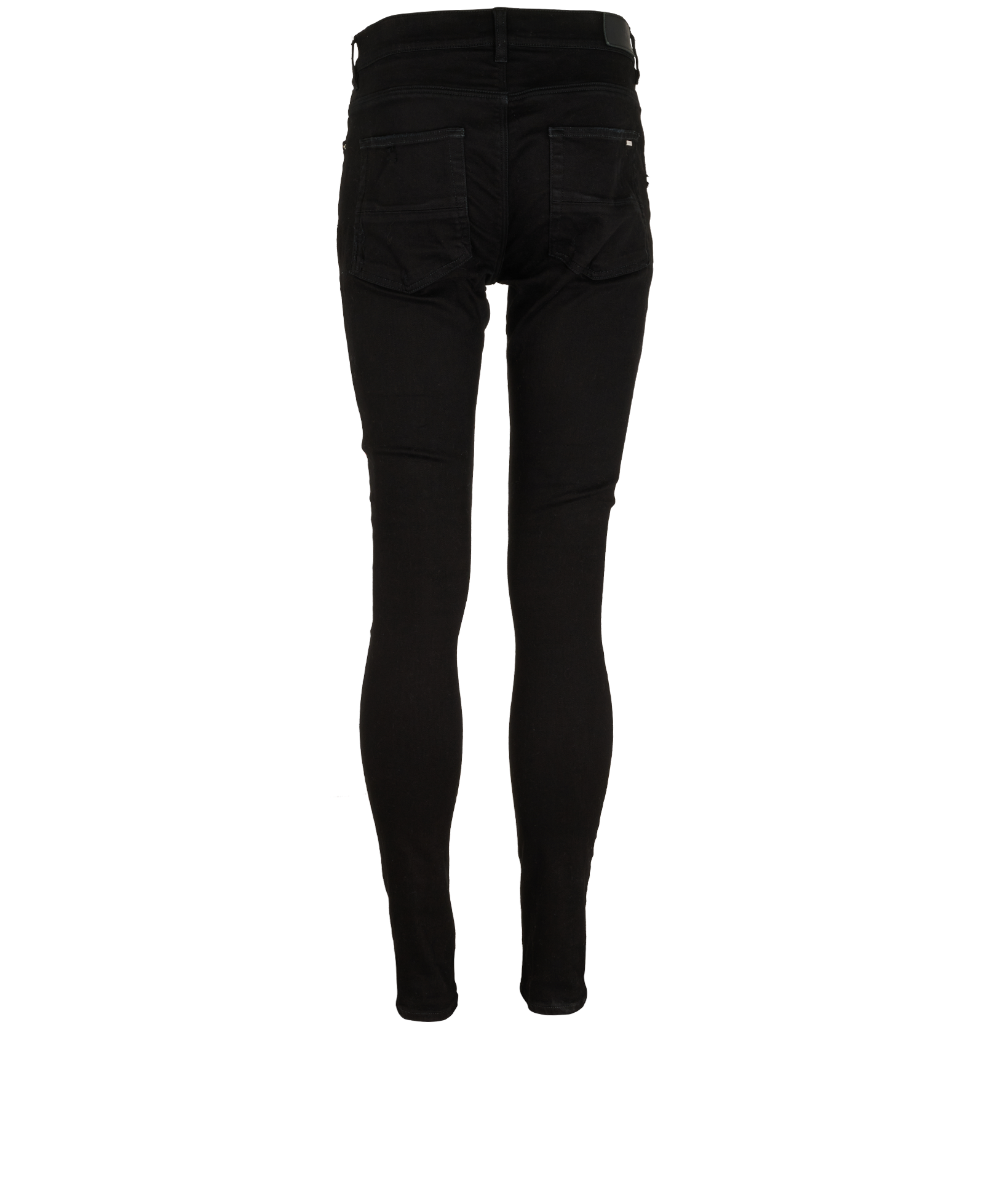 Amiri Distressed Skinny Jeans, &pound;220, Clothing, Black, Cotton, Back view