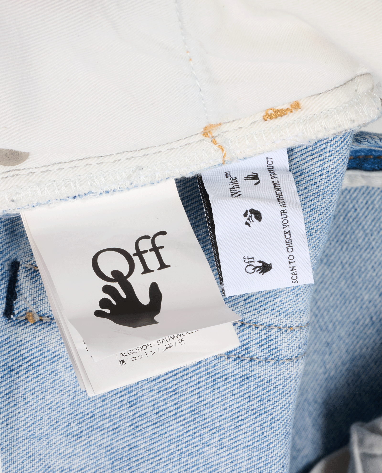Off-White Personal Straight Jeans, &pound;95, Clothing, Blue, Denim, Other view