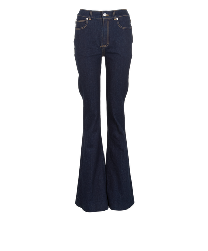 Alexander McQueen Flared Jeans, &pound;190, Clothing, Blue, Cotton, Front view