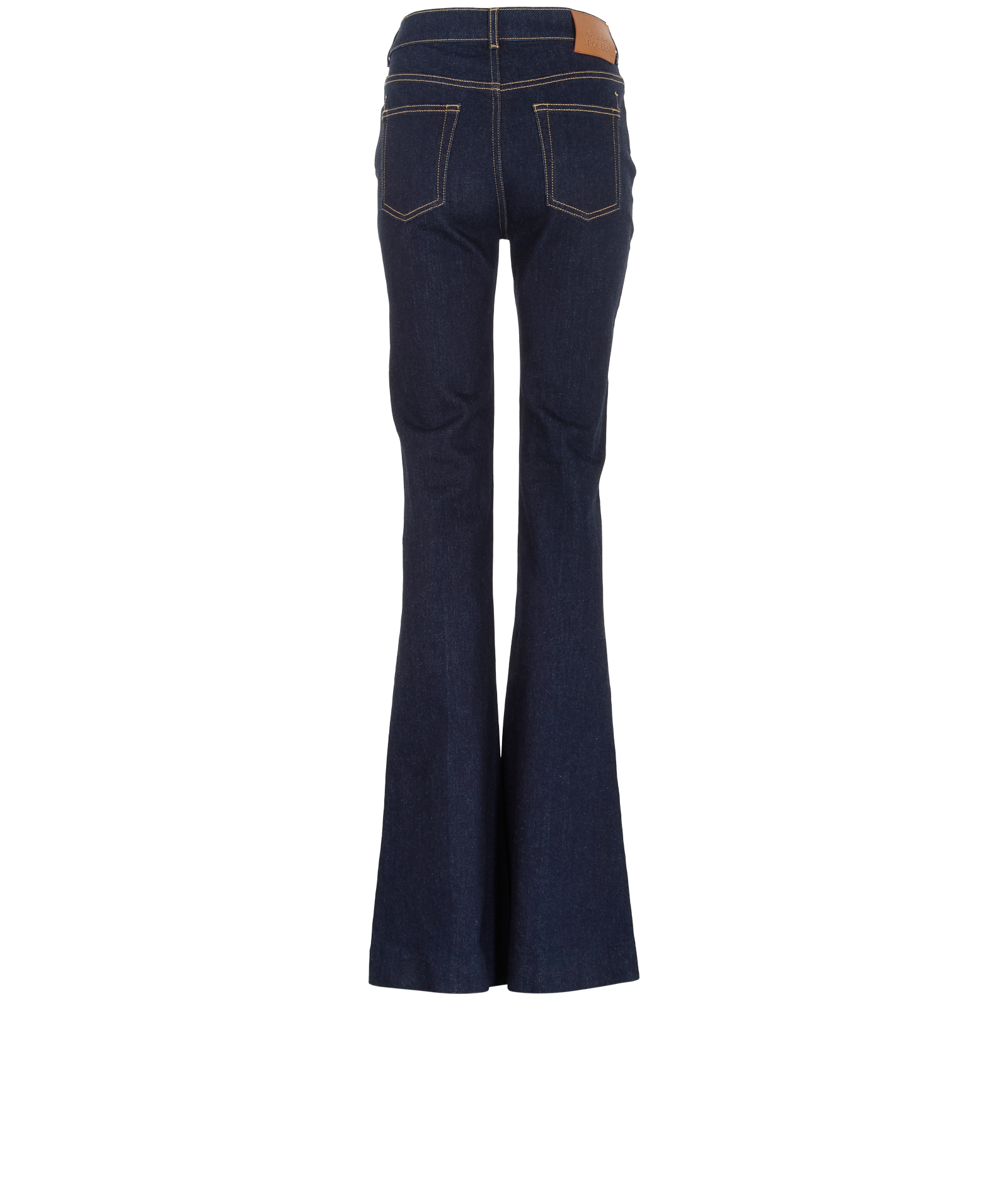 Alexander McQueen Flared Jeans, &pound;190, Clothing, Blue, Cotton, Back view