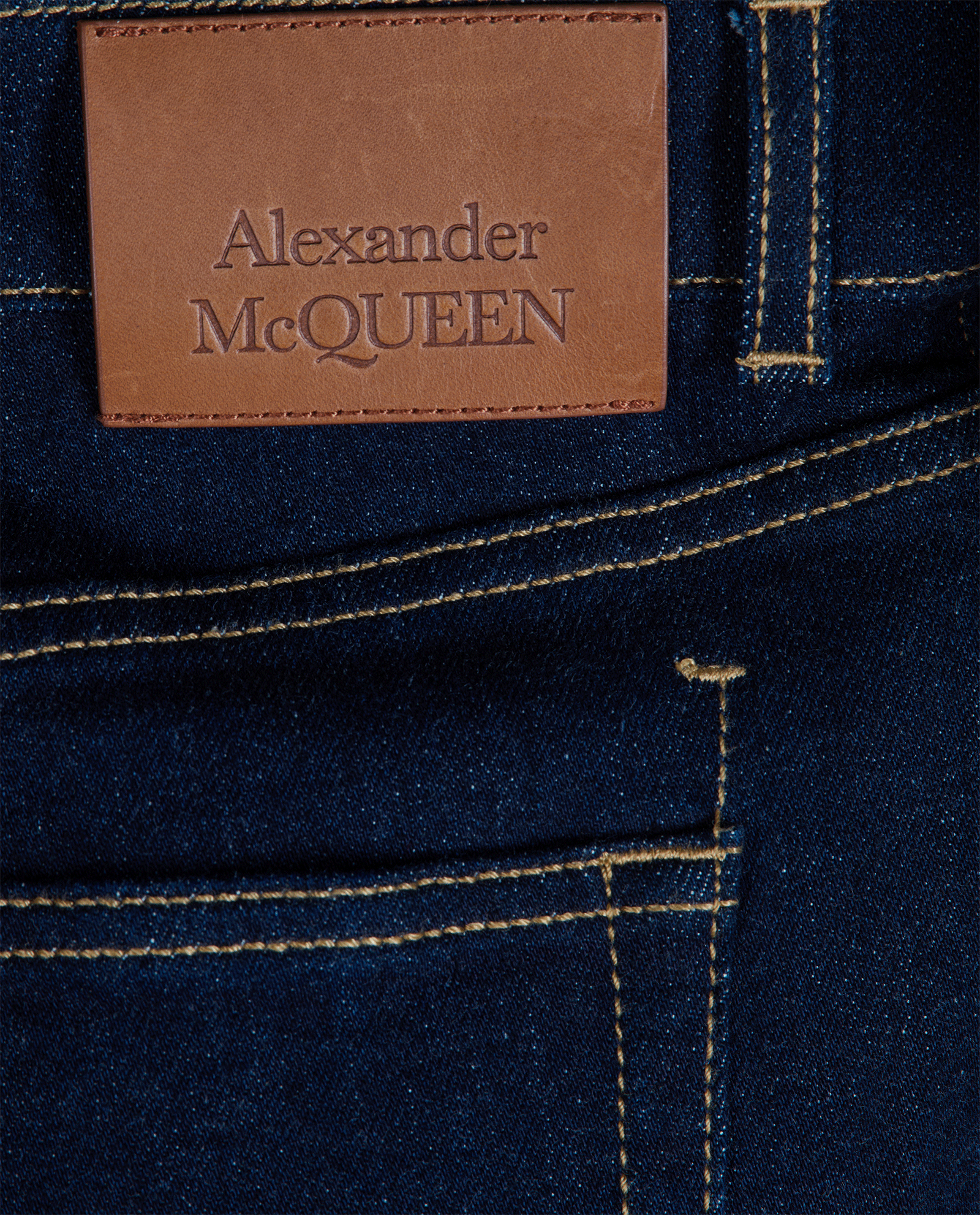 Alexander McQueen Flared Jeans, &pound;190, Clothing, Blue, Cotton, Other view