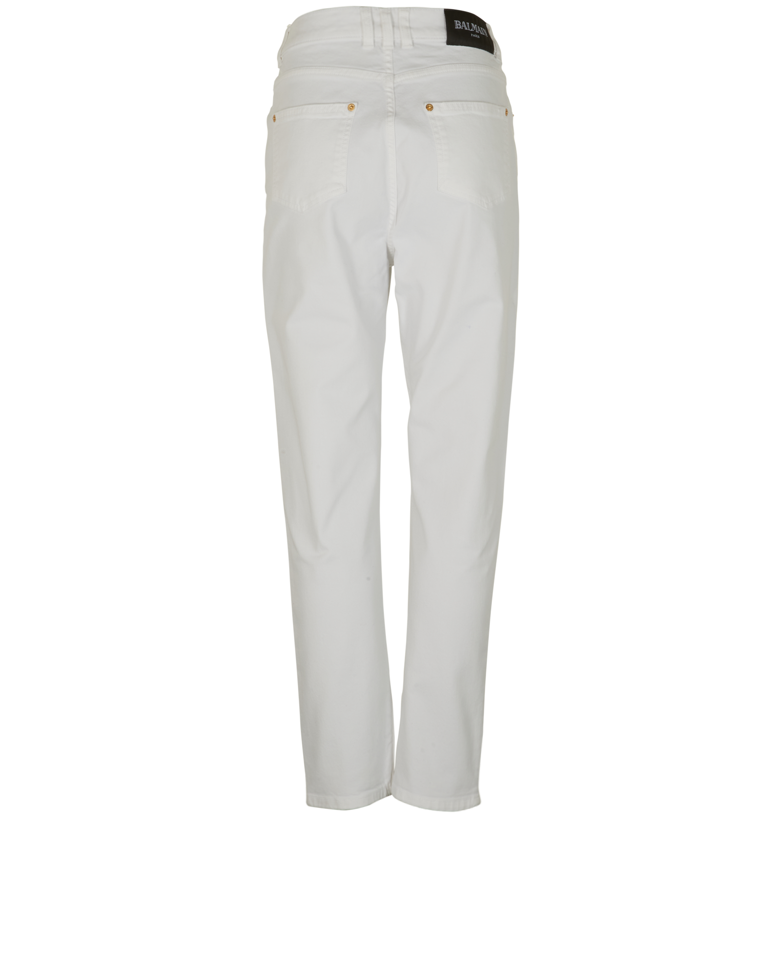 Balmain Slim Fit Jeans, &pound;150, Clothing, White, Cotton, Back view