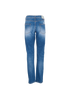 Off-White Wash-Effect Straight Leg Jeans, &pound;80, Clothing, Blue, Cotton, Back view