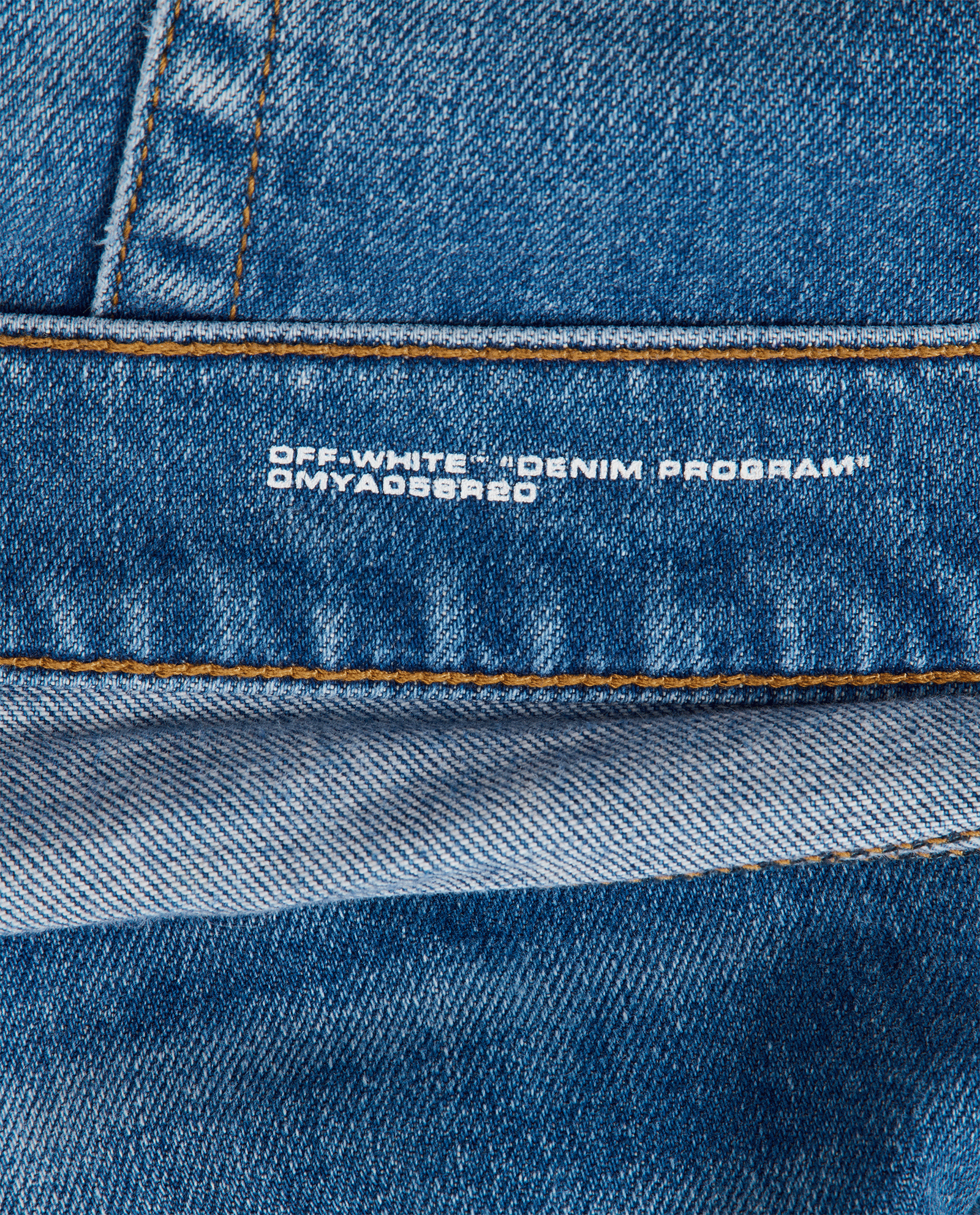 Off-White Wash-Effect Straight Leg Jeans, &pound;80, Clothing, Blue, Cotton, Other view