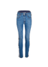 Stella McCartney Logo-Stripe Skinny Jeans, £90, Clothing, Blue, Cotton, Front view