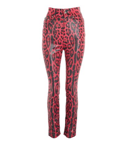 Dolce & Gabbana Leopard Jeans, &pound;170, Clothing, Black/Red, Denim, Front view