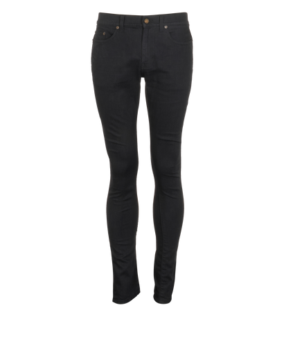 Saint Laurent Slim Jeans, &pound;180, Clothing, Black, Cotton, Front view