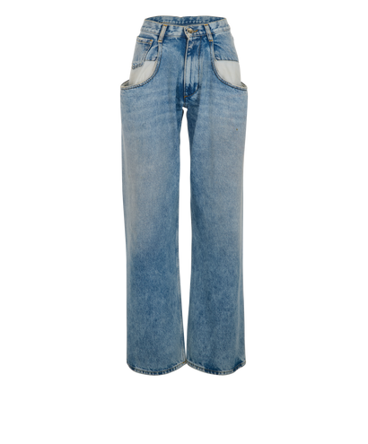Maison Margelia Baggy Pocket Jeans, &pound;80, Clothing, Blue, Denim, Front view