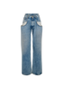 Maison Margelia Baggy Pocket Jeans, &pound;80, Clothing, Blue, Denim, Front view