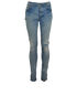 Amiri Paisley Embroidered Jeans, &pound;210, Clothing, Blue, Cotton, Front view