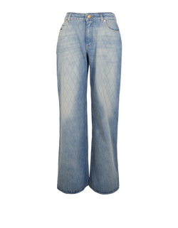 Balmain Diamond Stitch Straight Jeans, Denim, Blue, UK10, 3*