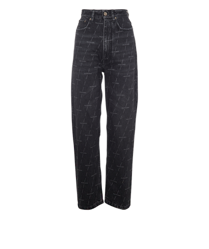 Balenciaga All Over Logo Jeans, front view