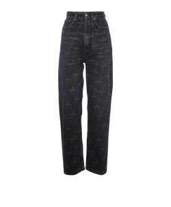 Pre-loved Balenciaga All Over Logo Jeans - £295