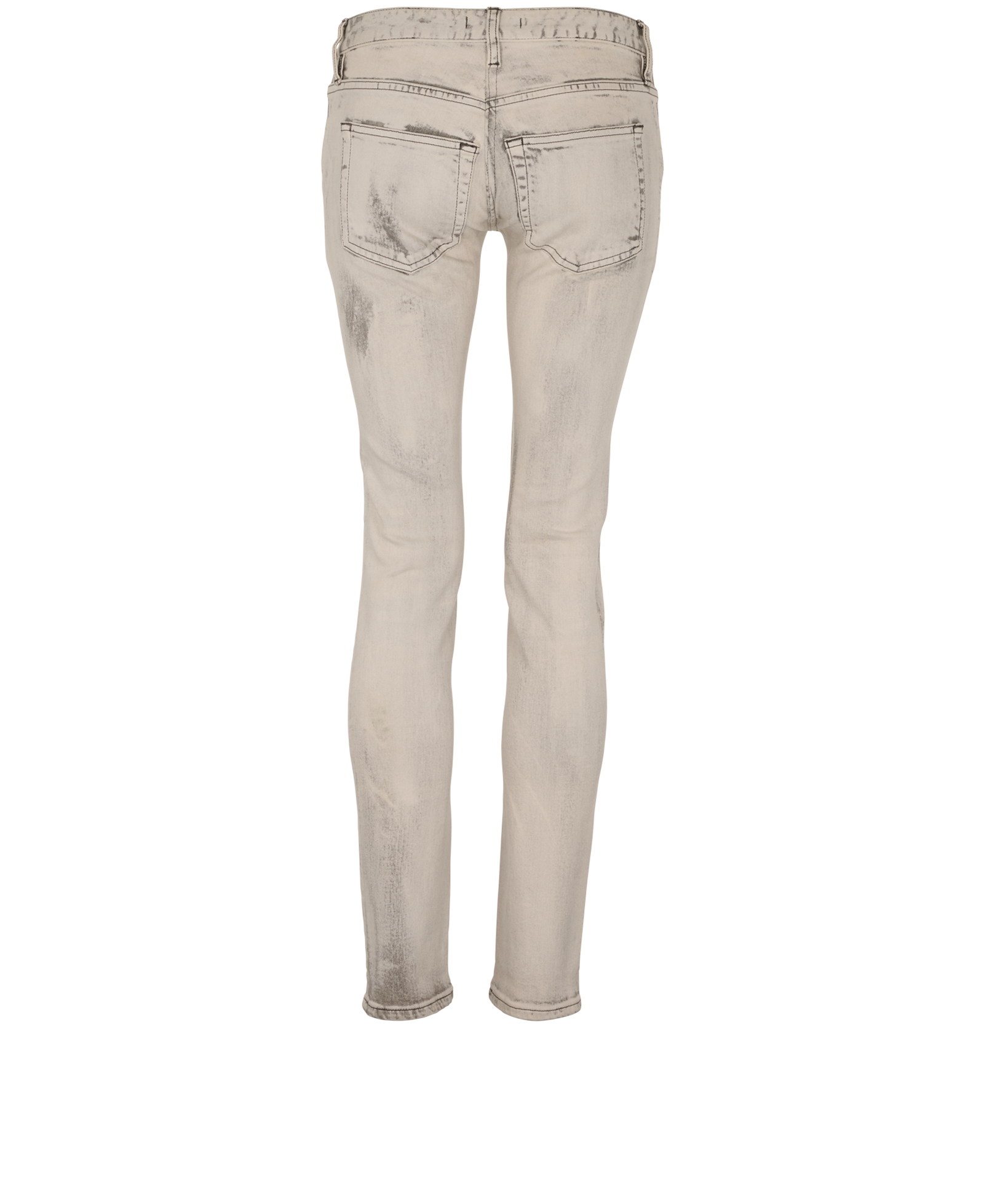 Balmain Acid Wash Distressed Skinny Jeans, &pound;60, Clothing, Grey, Denim, Back view