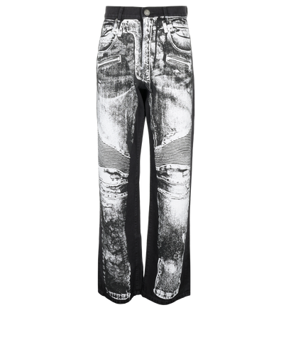 Balmain Printed Loose Jeans, &pound;250, Clothing, Black, Cotton, Front view