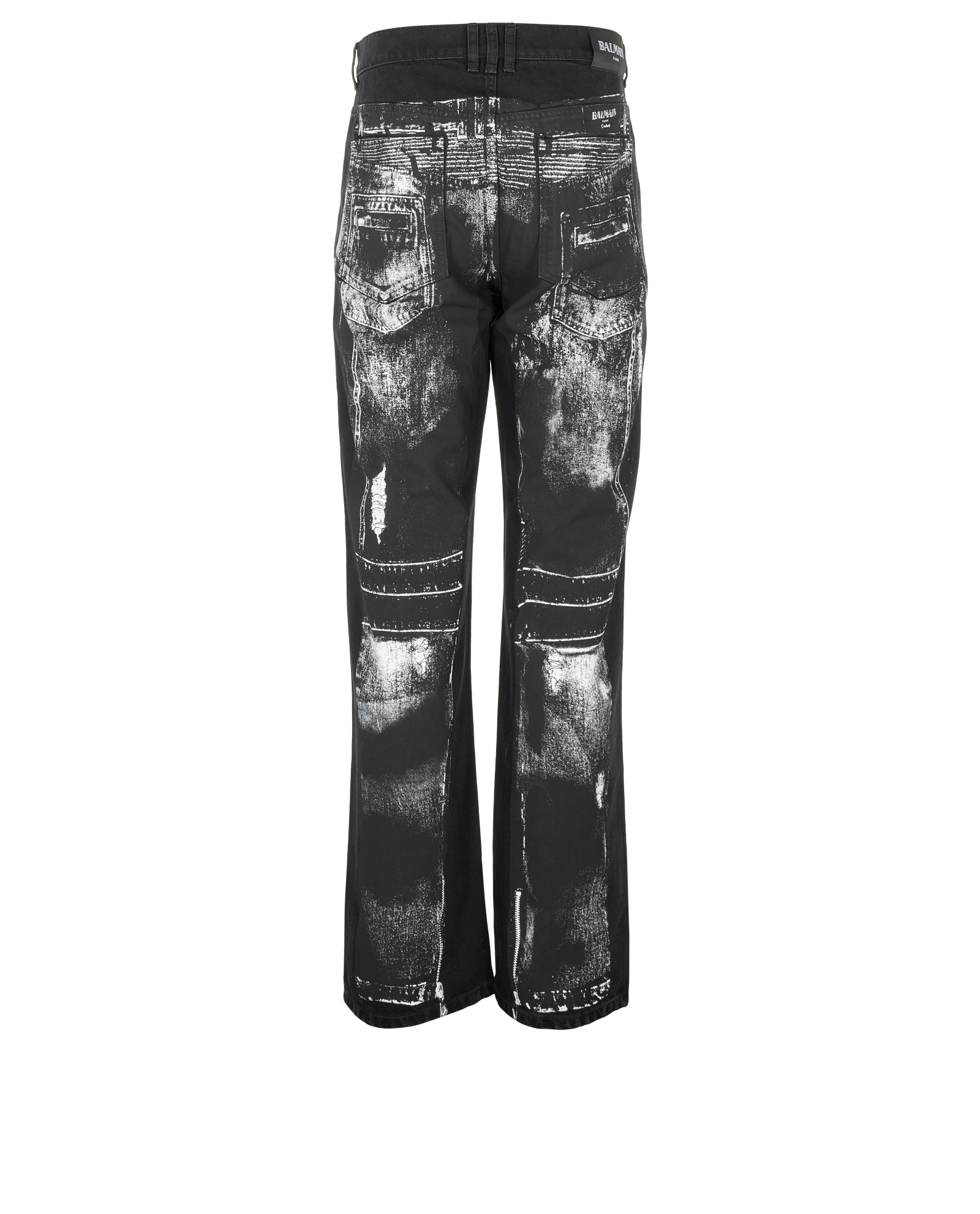 Balmain Printed Loose Jeans, &pound;250, Clothing, Black, Cotton, Back view