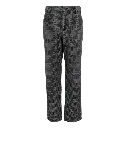 Balmain Monogram Jacquard Jeans, front view