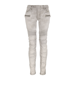 Balmain Biker Jeans, Mens, Cotton, Grey, Sz M, 2*