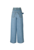 Bottega Veneta Wide Belted Jeans, back view