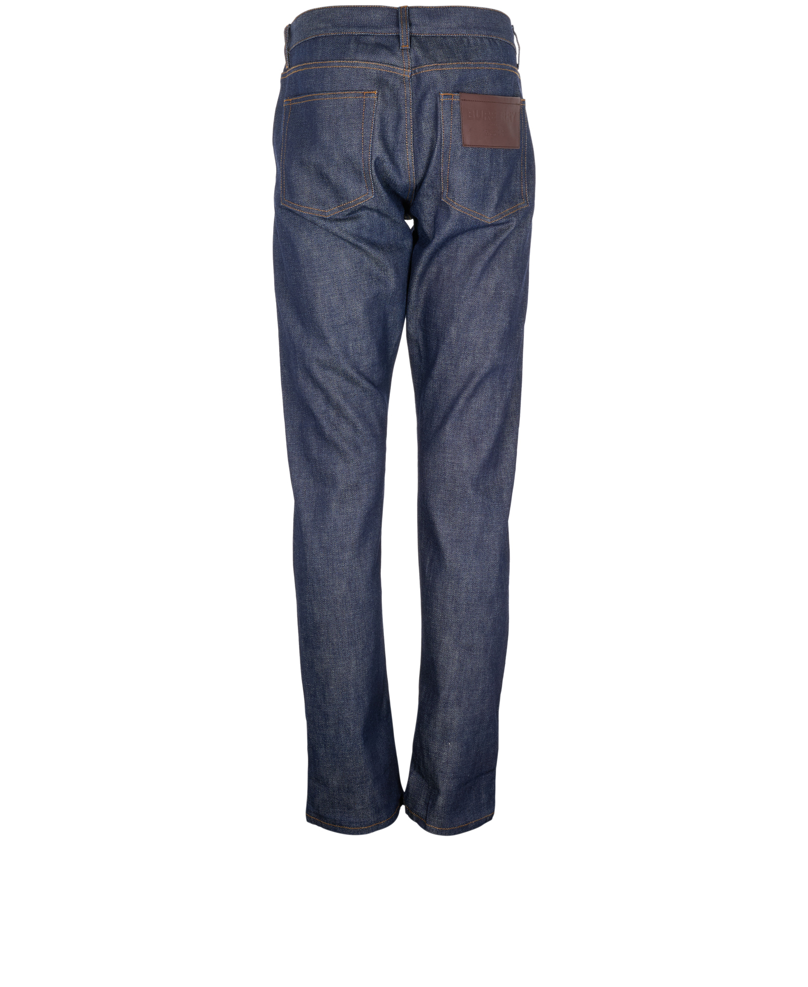 Burberry Straight Leg Logo-Tag Jeans, &pound;120, Clothing, Blue, Cotton, Back view
