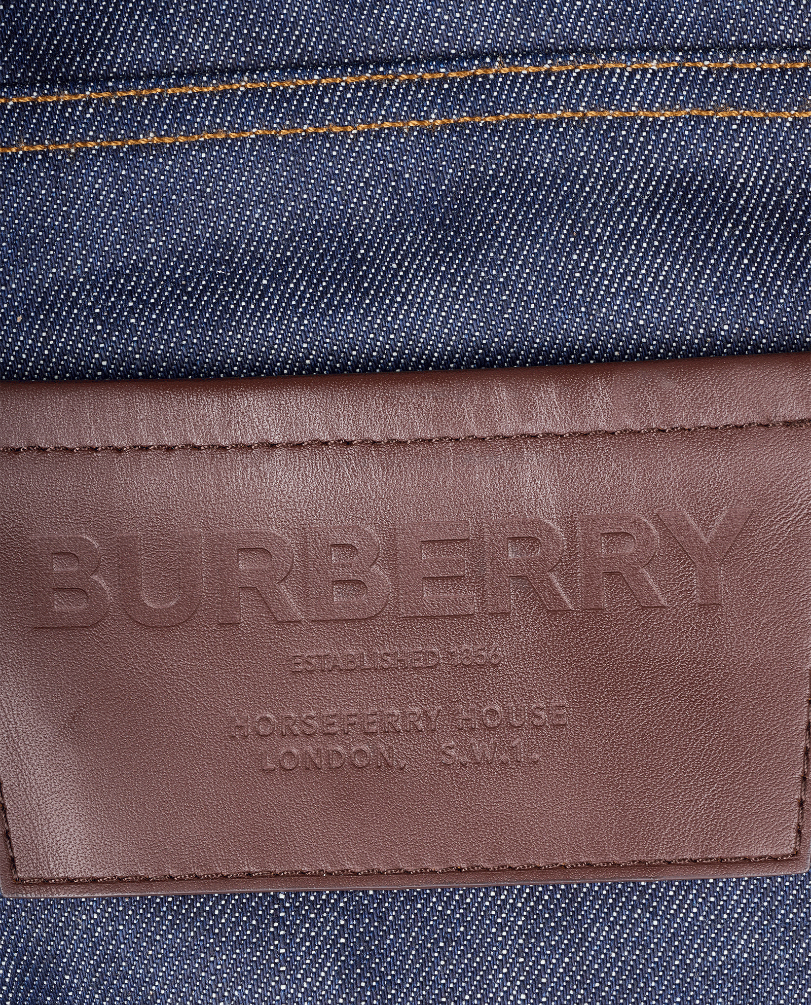 Burberry Straight Leg Logo-Tag Jeans, &pound;120, Clothing, Blue, Cotton, Other view