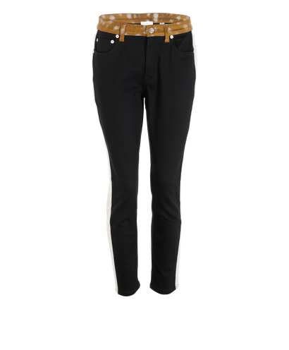 Burberry Deer Print Slim Leg Jeans, &pound;220, Clothing, Black, Cotton, Front view