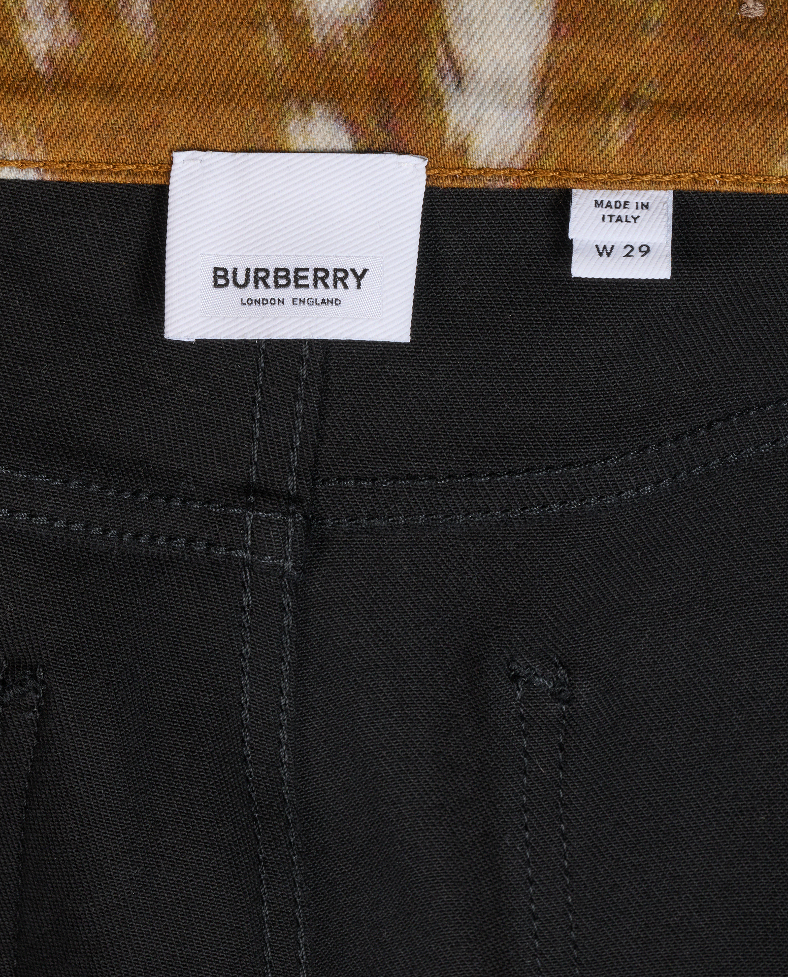 Burberry Deer Print Slim Leg Jeans, &pound;220, Clothing, Black, Cotton, Other view
