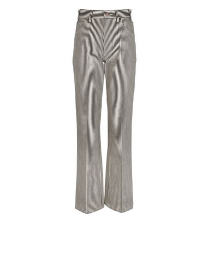 Celine Stripe Jeans, &pound;220, Clothing, Navy/White, Cotton, Front view