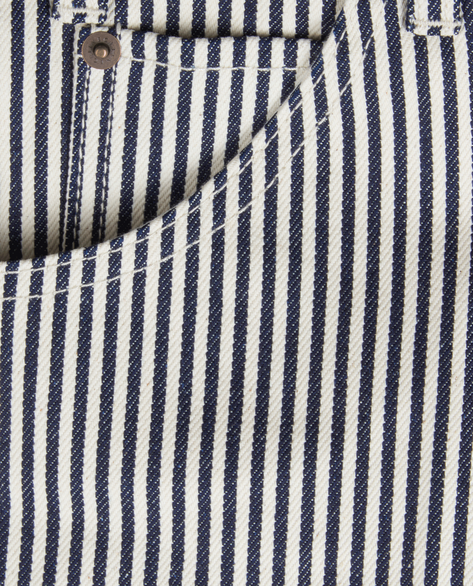 Celine Stripe Jeans, &pound;220, Clothing, Navy/White, Cotton, Other view