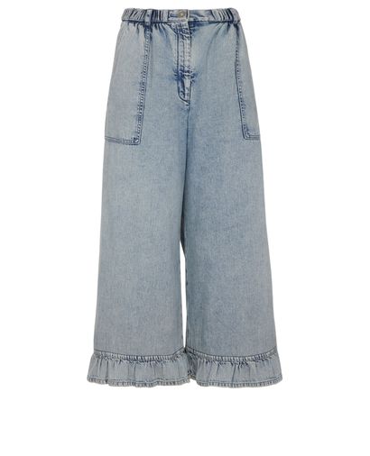 Chanel Metiers D'Arts 22 Frilled Hem Culotte Jeans, front view